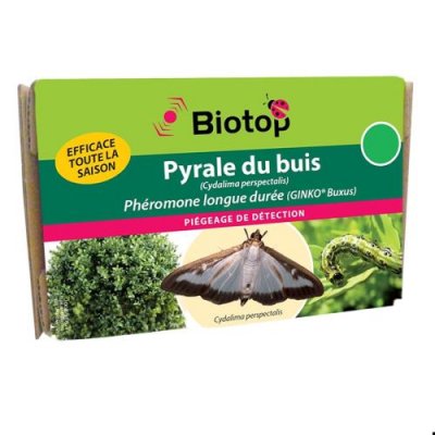 BIOTOP Ph&eacute;romones Pyrale du buis Ginko Buxus longue dur&eacute;e x2