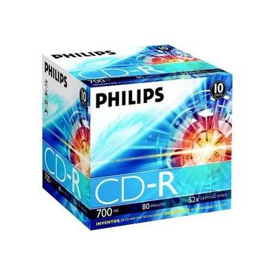 PHILIPS  - 10 x CD-R - 700 Mo (80 min) 52x - bo&icirc;tier CD