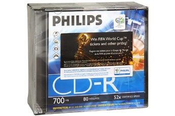 PHILIPS  - 10 x CD-R - 700 Mo (80 min) 52x - bo&icirc;tier CD &eacute;troit