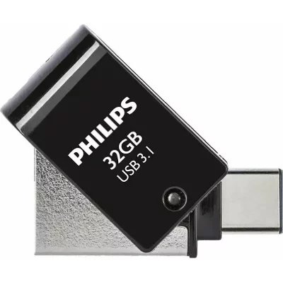 PHILIPS  2 In 1 32gb Otg Usb C+usb 3.1 Pendrive Noir