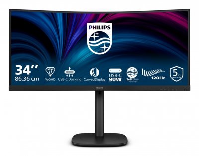 PHILIPS  3000 series 34B2U3600C/00 34"" LCD Wide Quad HD 4 ms Noir