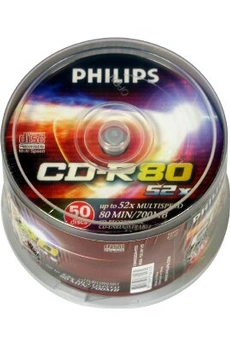 PHILIPS  - 50 x CD-R - 700 Mo (80 min) 52x - spindle
