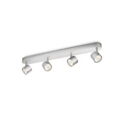 PHILIPS  562444816 Star Spot LED 4 Lampes Aluminium M&eacute;tallique
