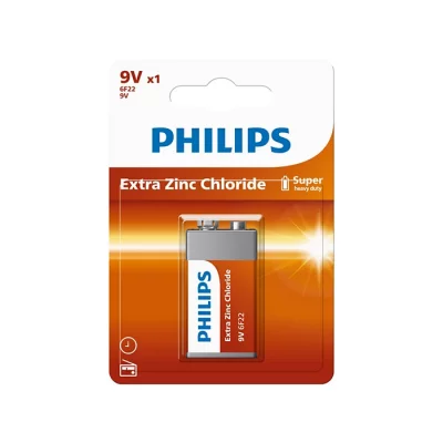 PHILIPS  6F22L1B/10 - Piles Longue Dur&eacute;e - 1 pi&egrave;ce 6F22-9V