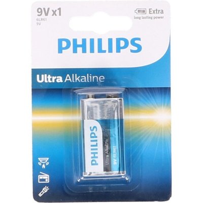 PHILIPS  6LR61E1B/10 - Ultra Alkaline Batterie - 9 V - Bleu