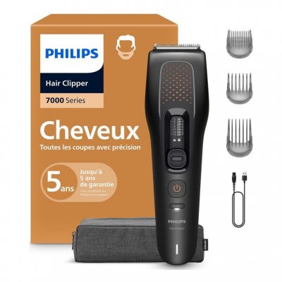 PHILIPS  7000 series HC7722/15 tondeuse &agrave; cheveux, Noir - Neuf