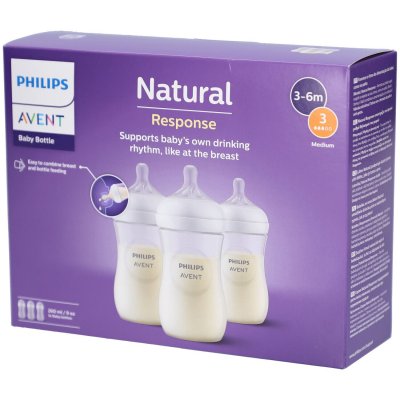 PHILIPS  Avent Biberon SCY903/03 Natural Response PP 260ml lot de 3