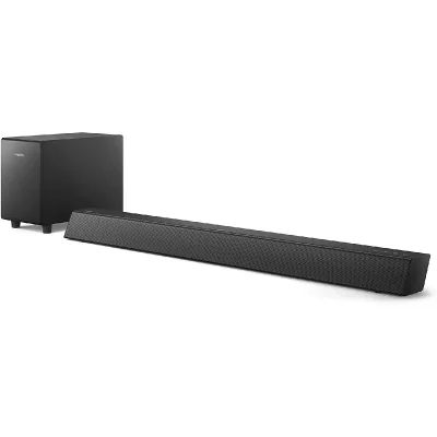 PHILIPS  barre de Son TV Bluetooth avec Caisson de Basse sans Fil 70W noir