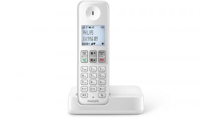 PHILIPS TELEPHONIE Philips Classic Range D2501w/34 Wireless Landline Phone Blanc