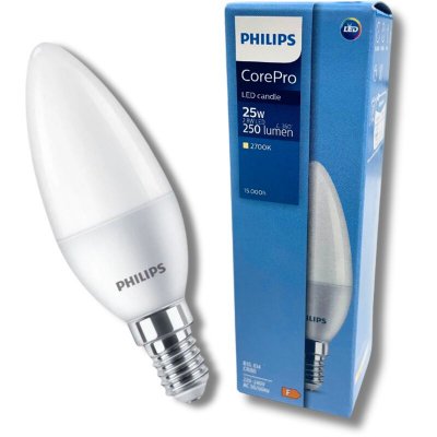PHILIPS  Corepro LEDcandle E14 D&eacute;polie 2.8W 250lm - 827 | Remplacement 25W