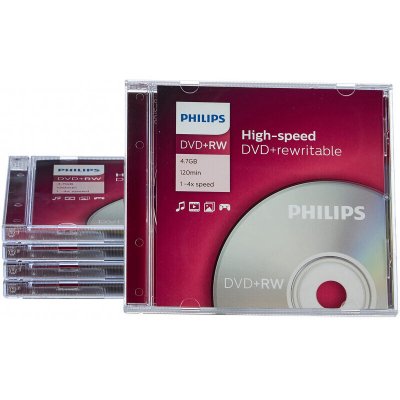 PHILIPS  DW4S4J05F - DVD+RW x 5 - 4.7 Go - support de stockage