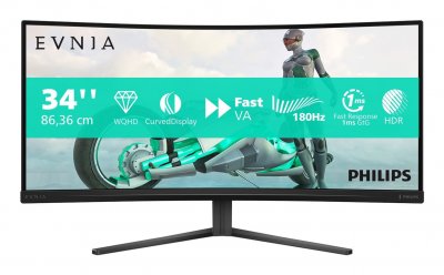 PHILIPS  &Eacute;cran Incurv&eacute; Gaming 34m2c3500l/00 34&acute;&acute; Wqhd Va Led 180hz