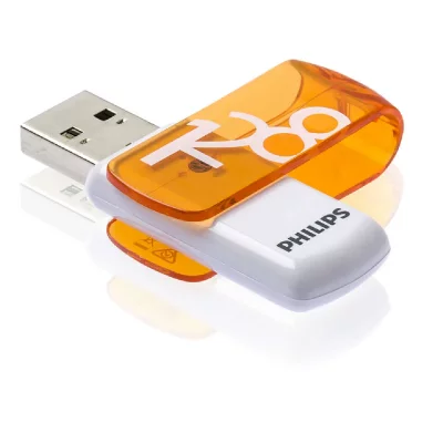 PHILIPS  - &Eacute;dition Vivid - 128 Go USB 2.0 - Orange Lever du Soleil