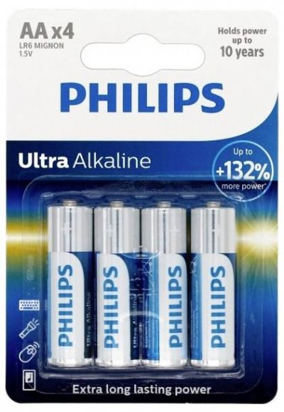 PHILIPS  ExtremeLife+ LR6E4B - Batterie 4 x type AA - Alcaline
