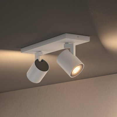 PHILIPS HUE  Runner Spot LED, 2 lampes, interrupteur &agrave; variateur, blanc