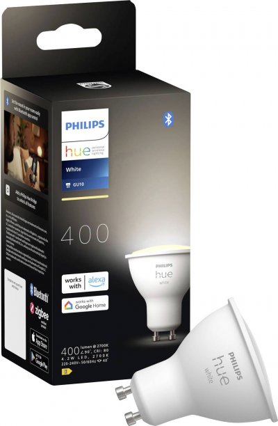 PHILIPS HUE  White R&eacute;flecteur LED GU10 4,2 W 2 700 K