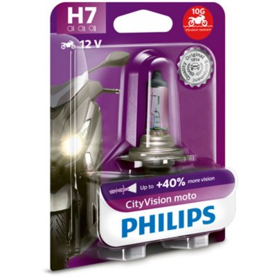 PHILIPS  lampe moteur H7 CityVision12V/55W blanc