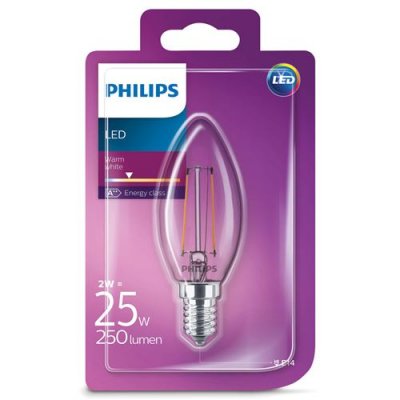 PHILIPS  LEDClassic 25W (2W) B35 E14 WW CL ND 1BC / 4 &Eacute;clairage