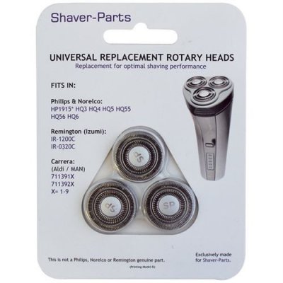 PHILIPS  Lot de 3 t&ecirc;tes de Rasage Rasoir, Tondeuse HQ55, 422203618431