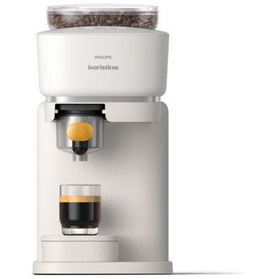 PHILIPS  - Machine expresso broyeur  Baristina BAR300/03 blanche porte-filtre jaune 
