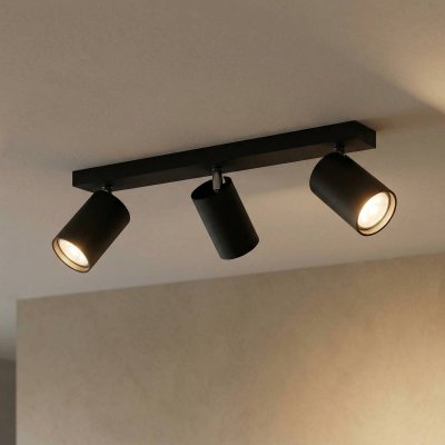 PHILIPS  myLiving Kosipo spot GU10 noir &agrave; 3 lampes