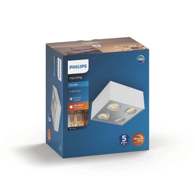 PHILIPS  myLiving spot LED Box &agrave; 4 lampes blanc