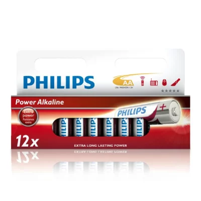 PHILIPS  Piles LR6 / AA Powerlife Alcaline - 1,5 V - Pack de 12