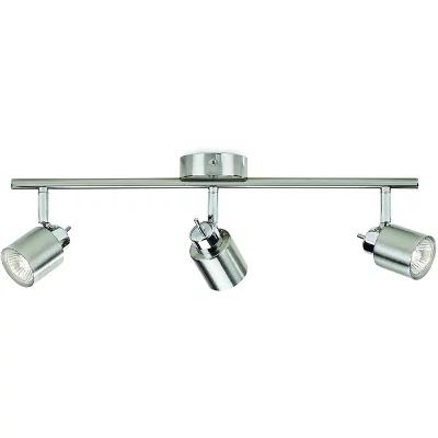PHILIPS  - Plafonnier ajustable 3 spots - GU10 - m&eacute;tal - 93502 - Chrome