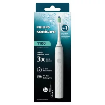 PHILIPS  Sonicare HX3902/01 Brosse &agrave; dents S&eacute;rie 1100 Blanche + 1 T&ecirc;te
