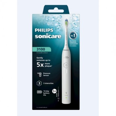 PHILIPS  Sonicare HX4032/21 Brosse &agrave; dents S&eacute;rie 3100 Blanche + 1 T&ecirc;te