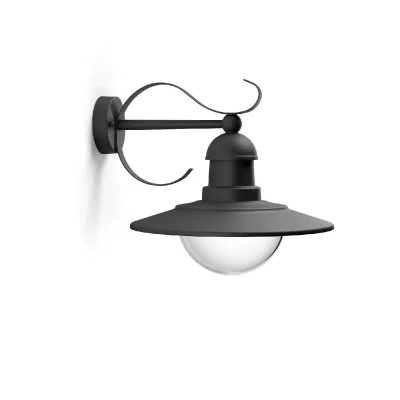 PHILIPS  Topiary  Applique murale ext&eacute;rieure - Noire - 1x60W - 230V