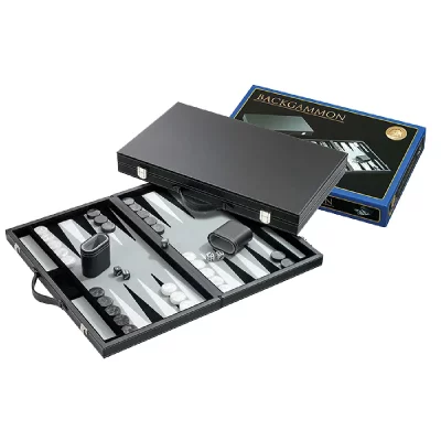 PHILOS  Backgammon gris grand 46,5x