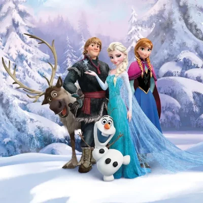 KOMAR Photo Murale, 184cm x 254cm, Disney Frozen Land d'Hiver 4-498