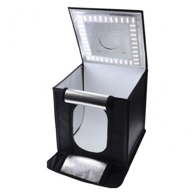 CARUBA Photocube portable &agrave; LED 40cm + 4 fonds