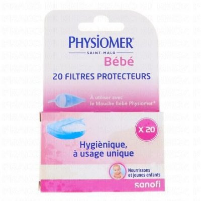 PHYSIOMER  Mouche-B&eacute;b&eacute; Recharge 20 Filtres Protecteurs