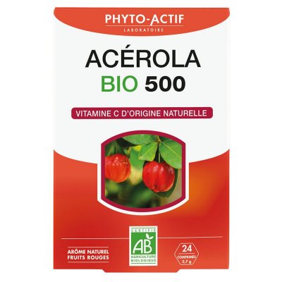 PHYTO ACTIF  Acerola Bio 500 - 24 comprim&eacute;s