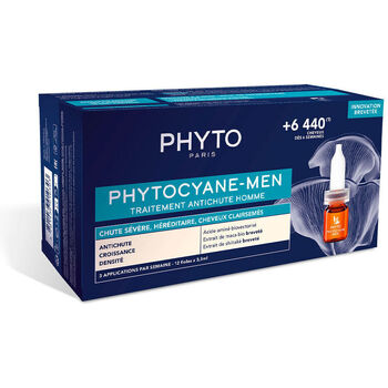PHYTO  cyane Traitement Anti-Chute de Cheveux Hommes 12 Ampoules