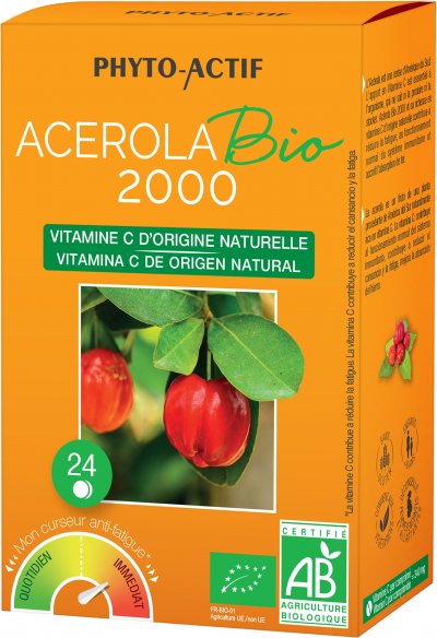 PHYTO ACTIF Phytoactif Acerola Bio 2000 24 comprim&eacute;s
