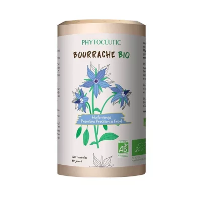 PHYTOCEUTIC  Huile de Bourrache Bio 120 Capsules 120 Unit&eacute;s