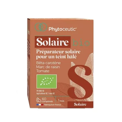 PHYTOCEUTIC  Phytoc &Eacute;clat Beaut&eacute; Bio Solaire 60Cp - Bo&icirc;te 60 comprim&eacute;s