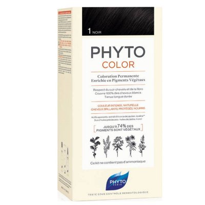 PHYTO COLOR - 1.0 - Noir Coloration Permanente, 112ml
