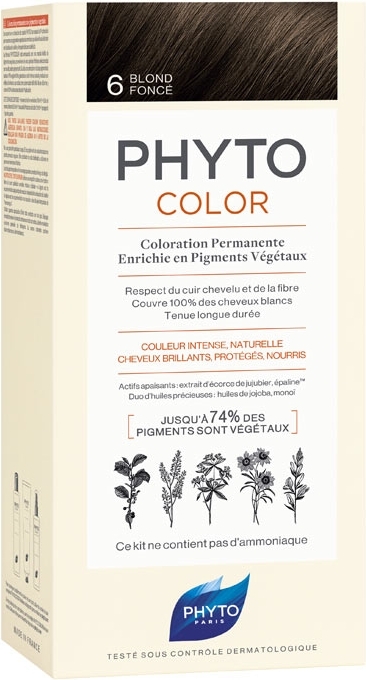PHYTO COLOR - 6.0 - Blond Fonc&eacute; Coloration Permanente, 112ml