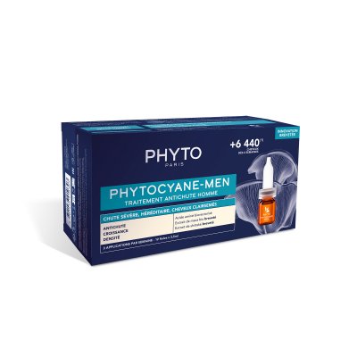 PHYTO CYANE - Traitement Anti-Chute Homme - Chute Progressive, 12x5ml