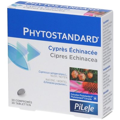 PILEJE PHYTOPREVENT Phytostandard cypr&egrave;s&eacute;chinac&eacute;e bo&icirc;te 30 comprim&eacute;s