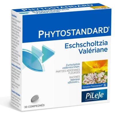 PILEJE PHYTOPREVENT Phytostandard eschscholtzia val&eacute;riane bo&icirc;te 30 comprim&eacute;s
