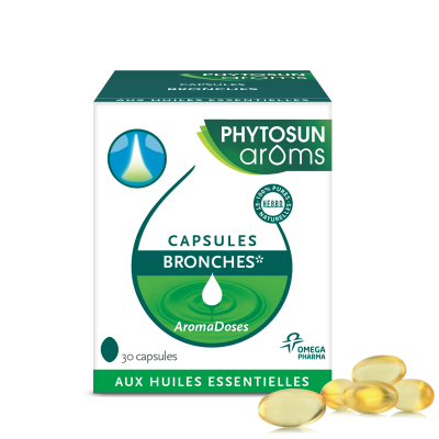 PHYTOSUN  Ar&ocirc;ms Aromadoses bronches 30 capsules