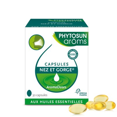 PHYTOSUN AROMS PHYTOSUN Ar&ocirc;ms Aromadoses nez et gorge 30 capsules