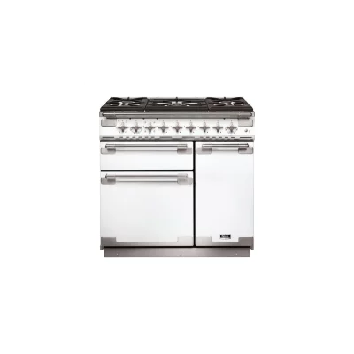 FALCON Piano de cuisson  BLANC NICKEL BROSSE 90 CM GAZ ELS90DFWH/-EU