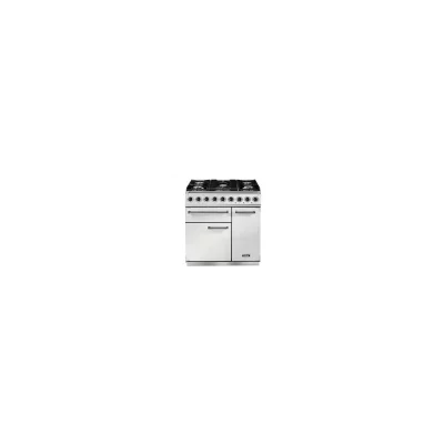 FALCON Piano de cuisson  BLANC NICKEL BROSSE 90 CM GAZ F900DXDFWH/NM-EU