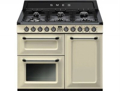 SMEG Piano de cuisson  VICTORIA 100cm MIXTE CREME - TR103P